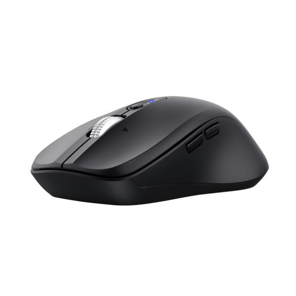 Mouse Trust Wireless Y Bluetooth Ferro Negro 3200 Dpi Ajustable 9 Botones 3 Dispositivos