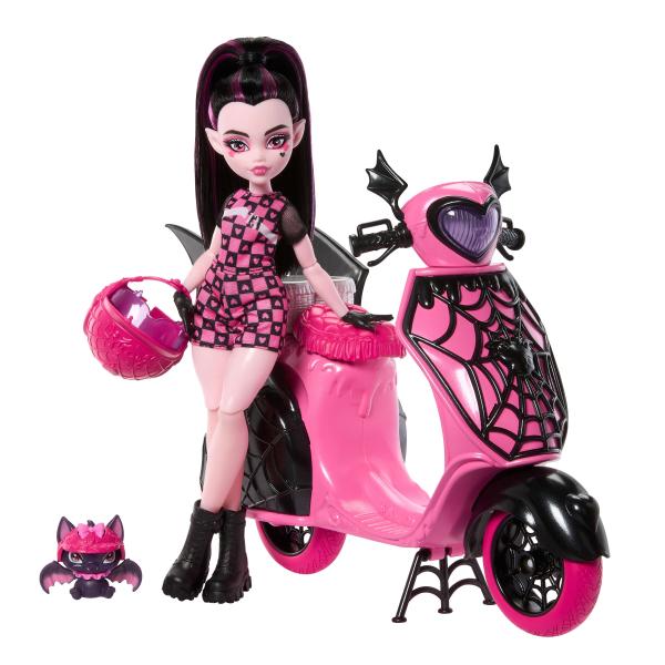 MuEca Draculaura + Scooter Monster High