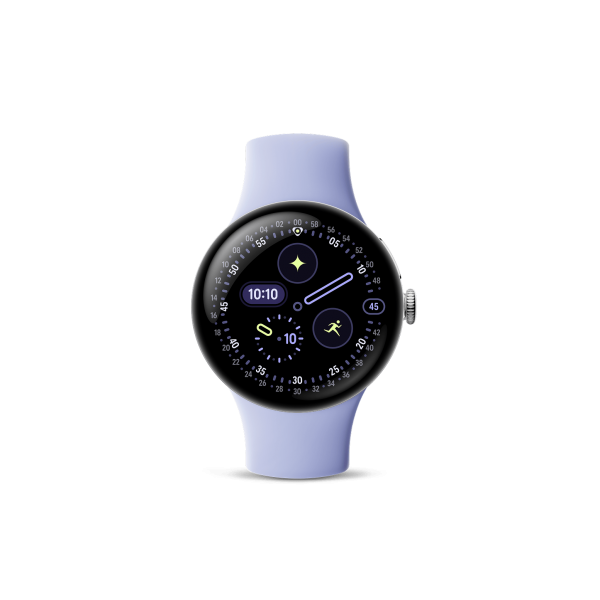 Google Pixel Watch 4 41mm WiFi Plata con Correa Lila - Reloj Inteligente