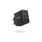 Cargador Usb Gan Lenovo 40aw065beu 65w Pd 2xusb-c Negro