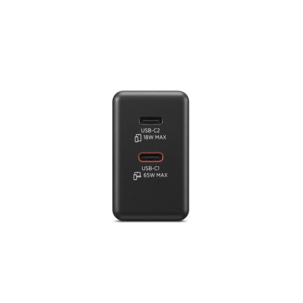 Cargador Usb Gan Lenovo 40aw065beu 65w Pd 2xusb-c Negro
