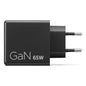 Cargador Usb Gan Lenovo 40aw065beu 65w Pd 2xusb-c Negro