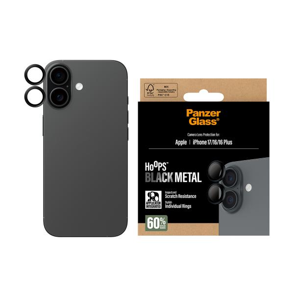Panzerglass Protector De Lente Negro / Apple Iphone 17 / Iphone 16 / Iphone 16 Plus Main Image