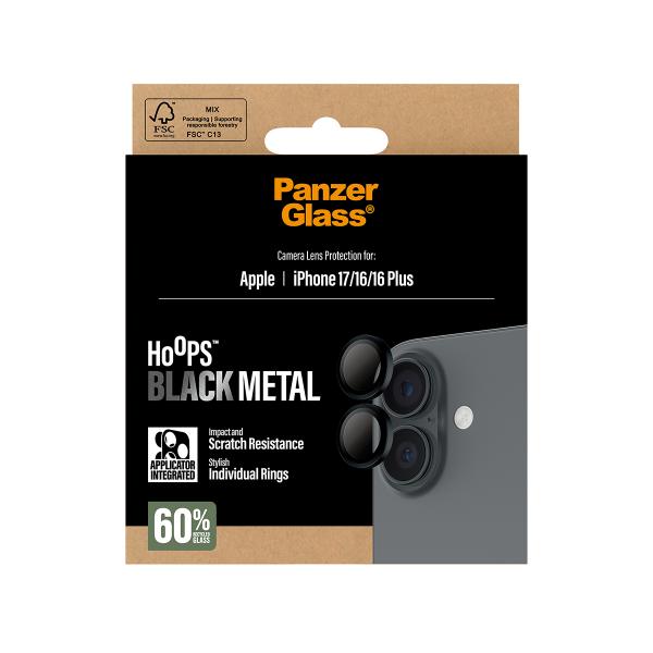 Panzerglass Protector De Lente Negro / Apple Iphone 17 / Iphone 16 / Iphone 16 Plus
