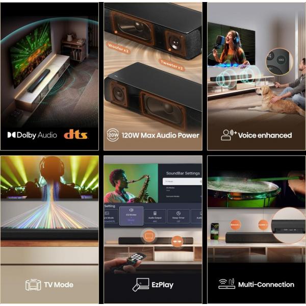 Barra De Sonido Hisense Hs1000 Hdmi Bluetooth 20W