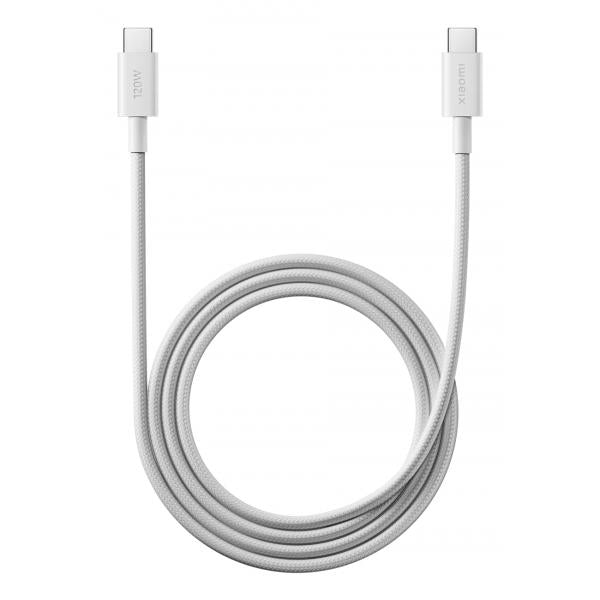 Cable Trenzado USB Tipo C/M a USB Tipo C/M - 1 m  Blanco