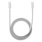 Cable Trenzado USB Tipo C/M a USB Tipo C/M - 1 m  Blanco