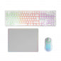 Teclado Mouse Y Alfombrilla Mars Gaming Mcpwxwes Blanco H-mech Frgb 3200dpi