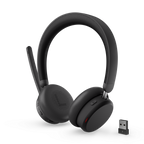 Headset Lenovo Bluetooth Wireless Anc Headset 6550 Negro Con Microfono Usb-a Teams