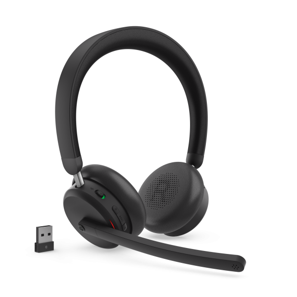 Headset Lenovo Bluetooth Wireless Anc Headset 6550 Negro Con Microfono Usb-a Teams