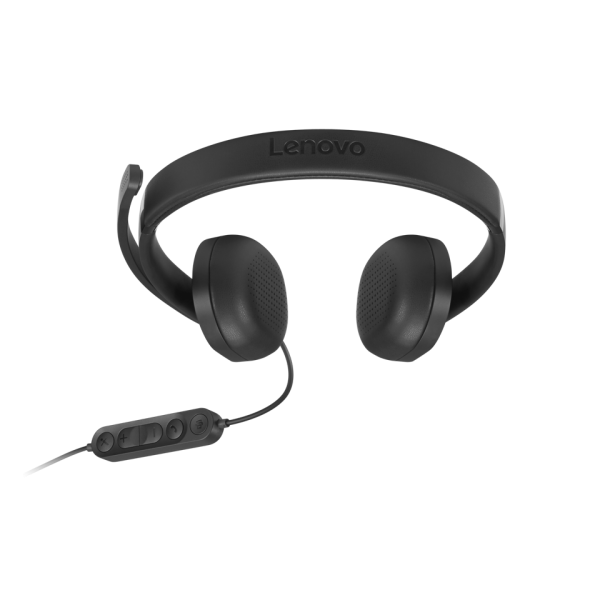 Headset Lenovo Wired Voip Headset 5000 Negro Con Microfono Usb-c Usb-a Teams
