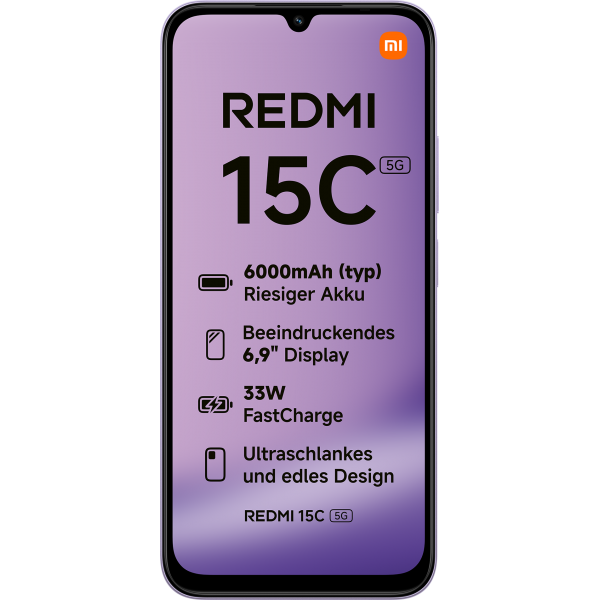 Xiaomi Redmi 15C 5G 4GB/128GB Lila 6,9 pulgadas IPS 120Hz 50MP 6000mAh 33W NFC