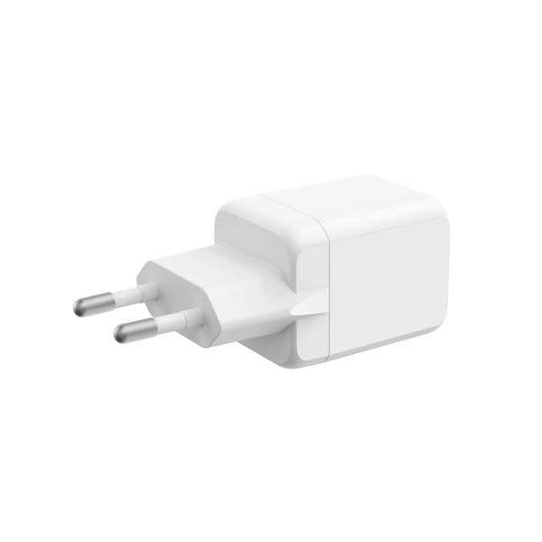 Ksix Bcd20ganacb Blanco / Cargador De Red Eléctrica 1 X Usb-c + 1 X Usb-a 20w