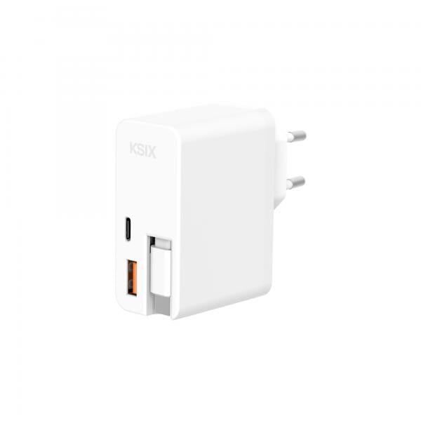 Ksix Bcd65wb01 Blanco / Cargador Ultrarrápido 65w Con Usb-c Power Delivery