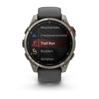 Garmin Fenix 8 Pro 47 mm Zafiro Gris Titanio Correa Silicona Negro 1,4 pulgadas AMOLED 27 días 10ATM Smartwatch
