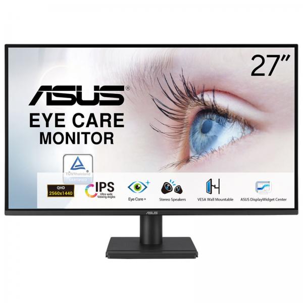 Monitor 27" Dp Hdmi Vga Asus Va27aq Fhd 100hz 1ms Ips Altavoz Negro