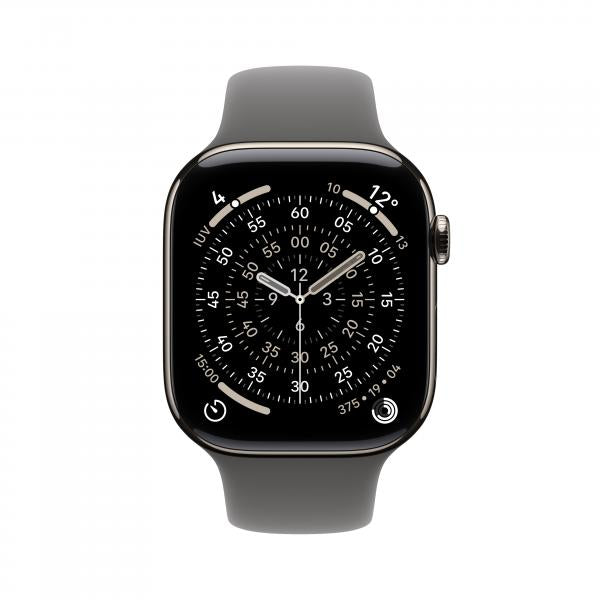 Smartwatch Apple Watch S11 gps + Cellular 46mm Natural Titanium Case Stone Grey Sport Band M - L