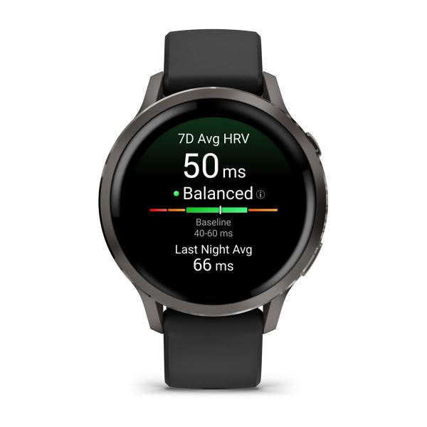 Garmin Venu 4 Plateado Con Correa De Silicona Negra / Smartwatch 41mm Main Image