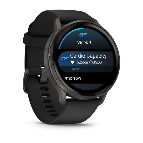 Garmin Venu 4 Gris Con Correa De Silicona Negra / Smartwatc