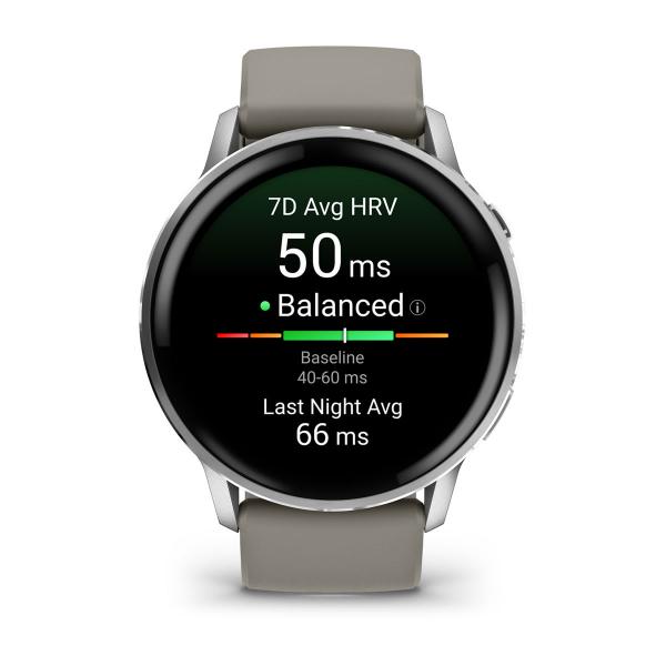 Smartwatch Garmin Venu 4 45 Mm Bisel Plateado