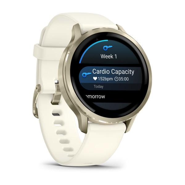 Garmin Venu 4 Dorado Con Correa De Silicona Blanca / Smartw