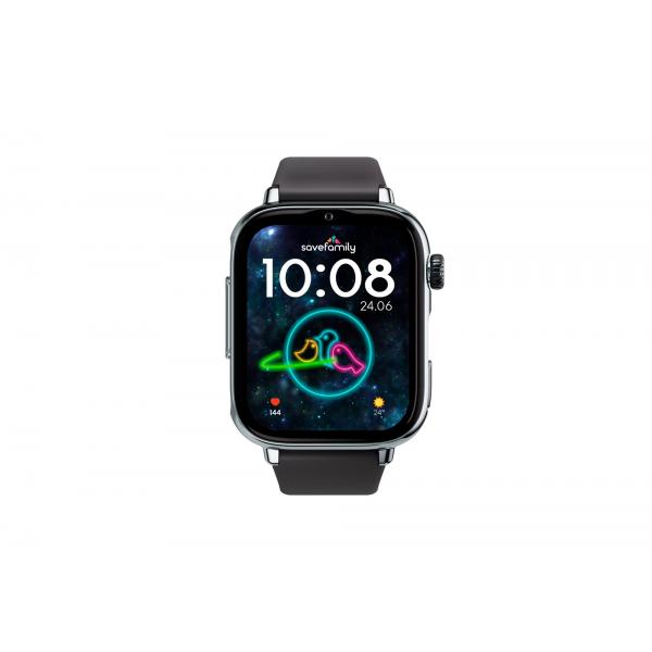 Savefamily Savewatch Plus 2 Junior (+8 Aos) Plata Con Correa De Silicona Black Is Black / Smartwatch 4g Para Nios Main Image