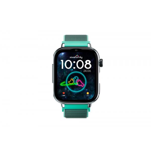 Savefamily Savewatch Plus 2 Junior (+8 Aos) Plata Con Correa De Tela Ocean / Smartwatch 4g Para Nios