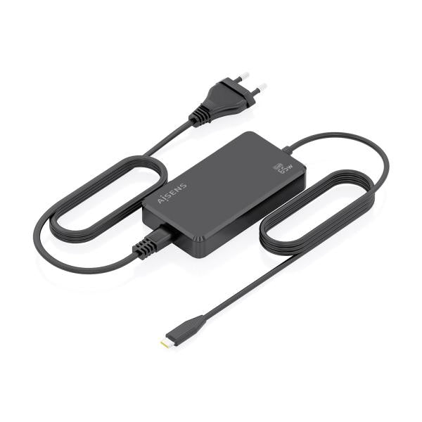 Cargador para Portatil AISENS ASCH-1PD65D068-BK - 65W GaN  USB Tipo C  1.8M  Negro Main Image