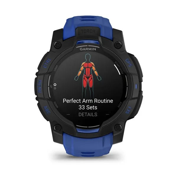 Garmin Instinct 3 Negro Con Correa De Color Azul / Smartwatch 45mm Amoled