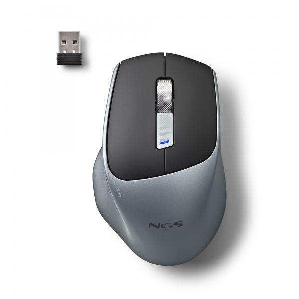 Mouse Ngs Wireless Lush-rb 2.4 Bt 1600dpi 6 Botones Recargable Silencioso Multidispositivo Negro