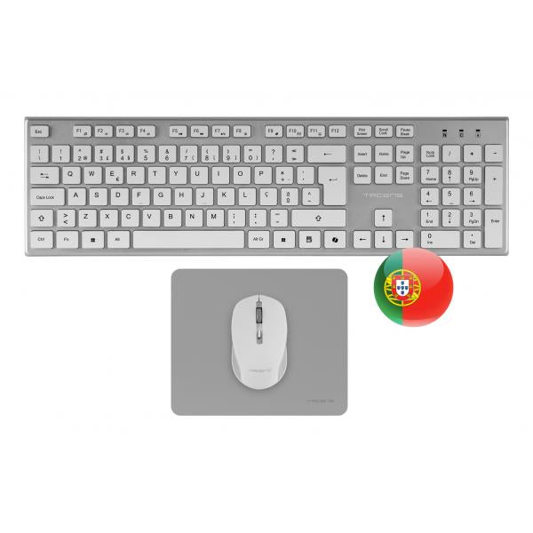 Teclado Mouse Y Alfombrilla Wireless Tacens Zenithwpt Low Profile Tecla Copilot 3200dpi Portug