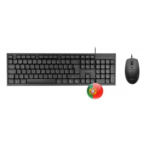 Teclado Y Mouse Tacens Anima Acp02pt Teclado Usb Y Mouse Usb 1600dpi Color Negro Portugues