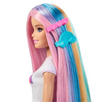 MuEca Cabello Destellos Arcoiris Barbie