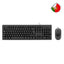 Teclado Y Mouse Coolbox Color Negro Resistente A Salpicaduras 1000dpi Portugues
