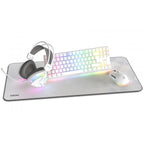 Pack Gaming con Cable KROM Klass TKL Layout - Teclado  Ratón ptico  Auriculares con Micrófono  Alfombrilla  Retroiluminado Blanco