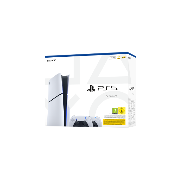 Sony PlayStation 5 Slim 1TB + 2 Mandos DualSense Blanco