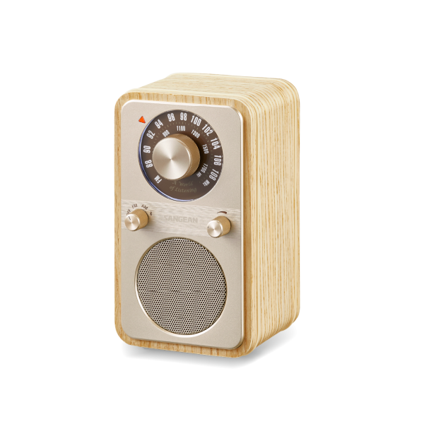 Sangean Wr-9 Fresno Blanco / Radio Analógica De Madera Con Am / Fm / Bluetooth