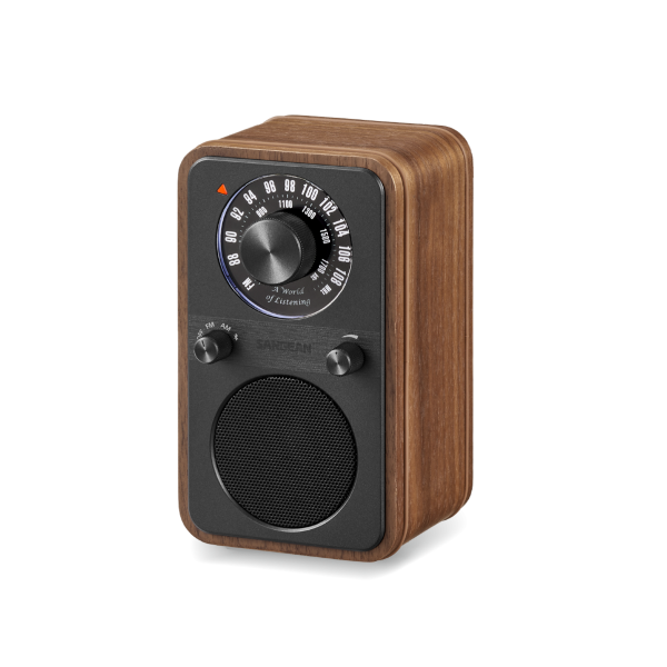 Sangean Wr-9 Nogal Vintage / Radio Analógica De Madera Con Am / Fm / Bluetooth