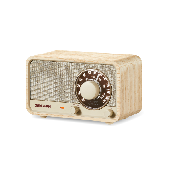 Sangean Wr-8 Fresno Blanco / Radio Analógica De Madera Con Am / Fm / Bluetooth
