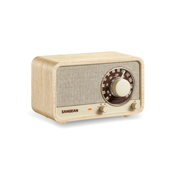 Sangean Wr-8 Fresno Blanco / Radio Analógica De Madera Con Am / Fm / Bluetooth