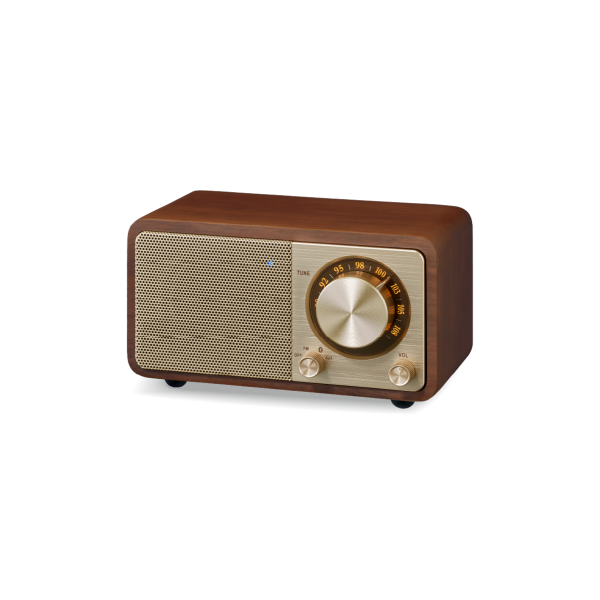 Sangean Wr-7 Plus Nogal Vintage / Radio Con Mueble De Madera Fm / Bluetooth / Aux