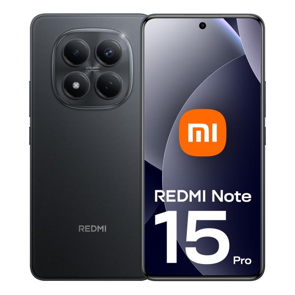 Smartphone XIAOMI Redmi Note 15 Pro MZB0LYMEU - 5G  Helio G200-Ultra  6.77" FHD+  8GB  256GB  HyperOS 2  Negro Hover Image