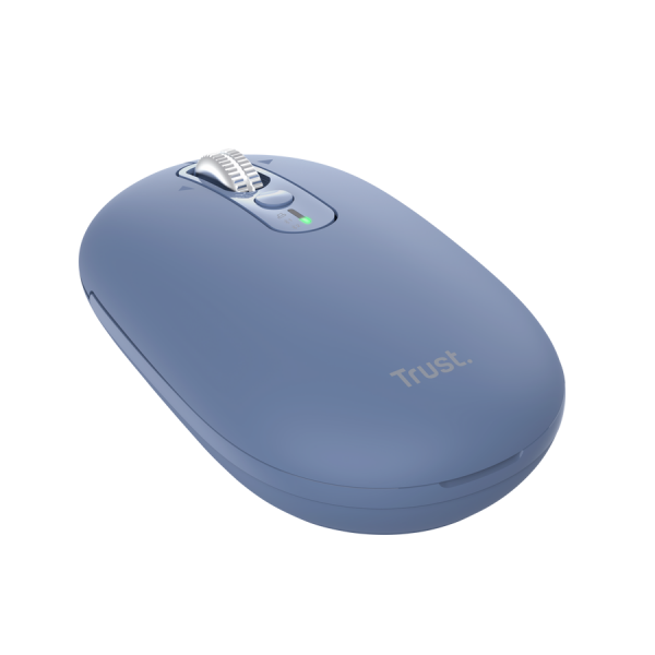 Mouse Trust Wireless Seron Hypscroll Slim 400-2400dpi 6 Botones Recargable Fsc Grs Azul