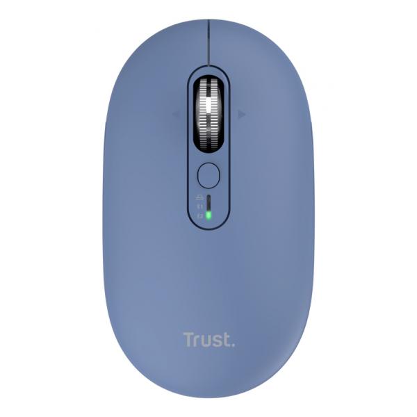 Mouse Trust Wireless Seron Hypscroll Slim 400-2400dpi 6 Botones Recargable Fsc Grs Azul Hover Image