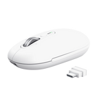 Mouse Trust Wireless Seron Hypscroll Slim 400-2400dpi 6 Botones Recargable Fsc Grs Blanco