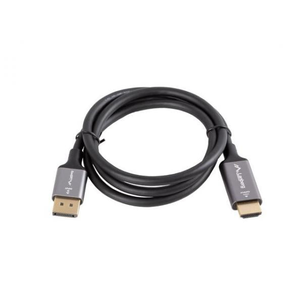 Cable Lanberg Displayport A Hdmi 4K Macho/Macho 1M Negro -Pl