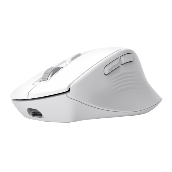 Mouse Trust Wireless Niven Bt/2.4ghz 7 Botones 800-3200dpi Recargable Color Blanco.