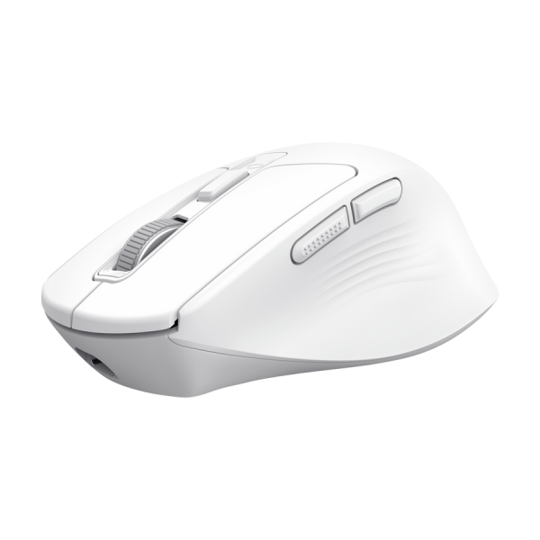 Mouse Trust Wireless Niven Bt/2.4ghz 7 Botones 800-3200dpi Recargable Color Blanco.
