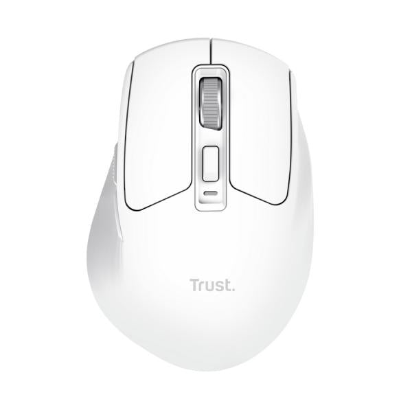 Mouse Trust Wireless Niven Bt/2.4ghz 7 Botones 800-3200dpi Recargable Color Blanco.