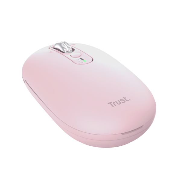 Mouse Trust Wireless Seron Hypscroll Slim 400-2400dpi 6 Botones Recargable Fsc Grs Rosa